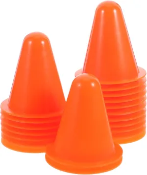 20pcs Agility Cones for Outdoor Sports Lightweight Plastic Training Props for Roller Skating Compact Design for Obstacle and Skill Improvement for Activities