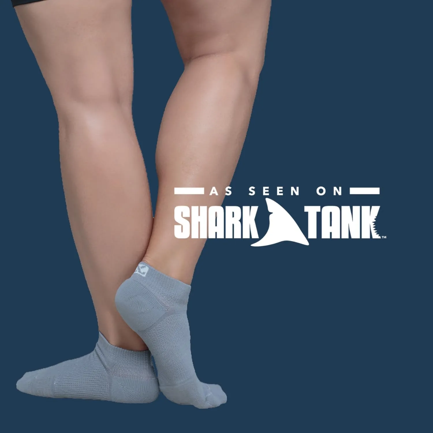 Apolla The AMP Compression Short Socks for Men and Women, 20-30 mmHg, As Seen on Shark Tank, Ankle, No Show Sock, 1 pair