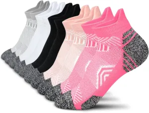 Athletic Ankle Womens Socks Running Compression Socks for Women Cozy 5 Pack Low Cut Performance Soft Tab Socks