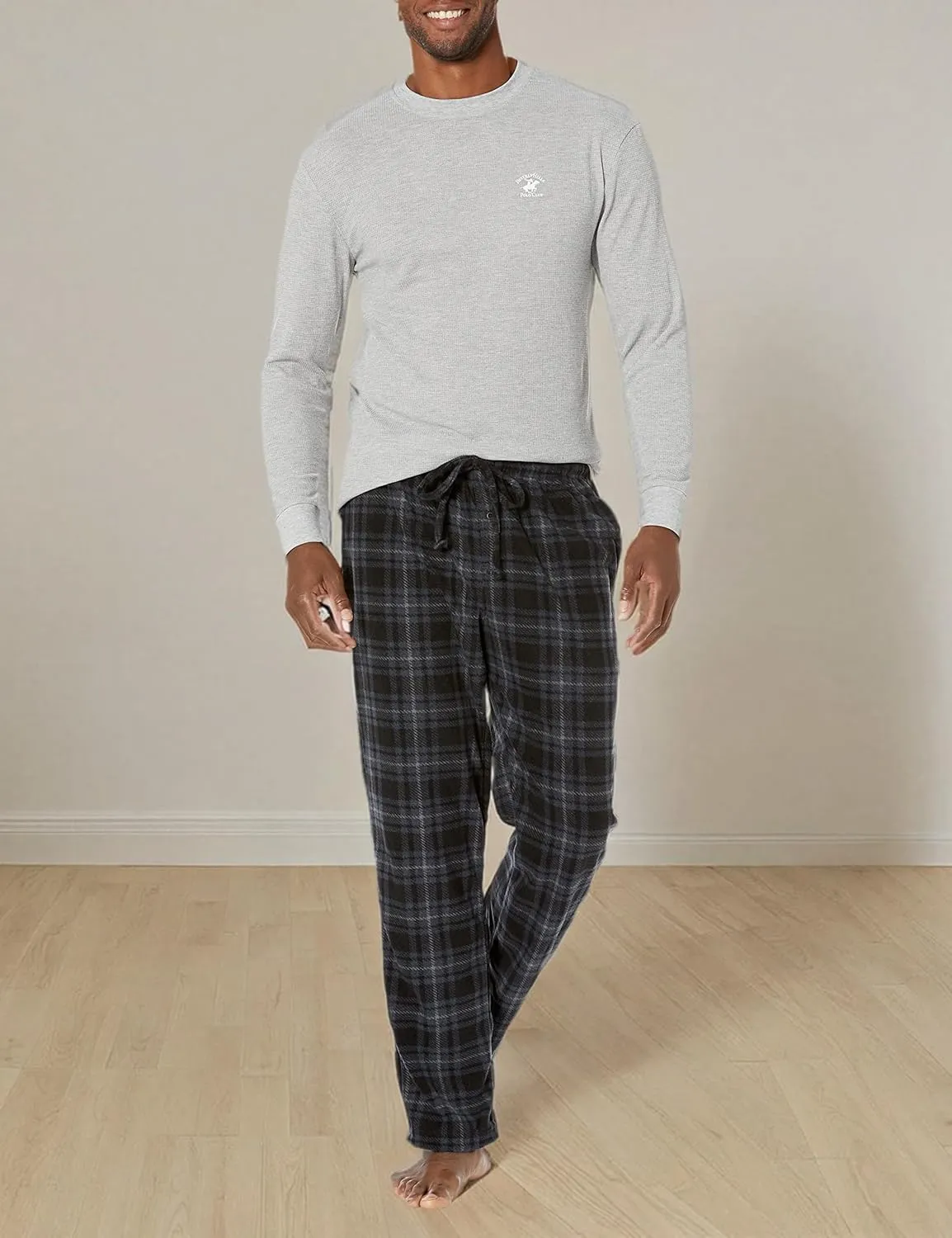 Beverly Hills Polo Club Men's Beverly Hills Polo Polar Fleece Set W/Thermal Top