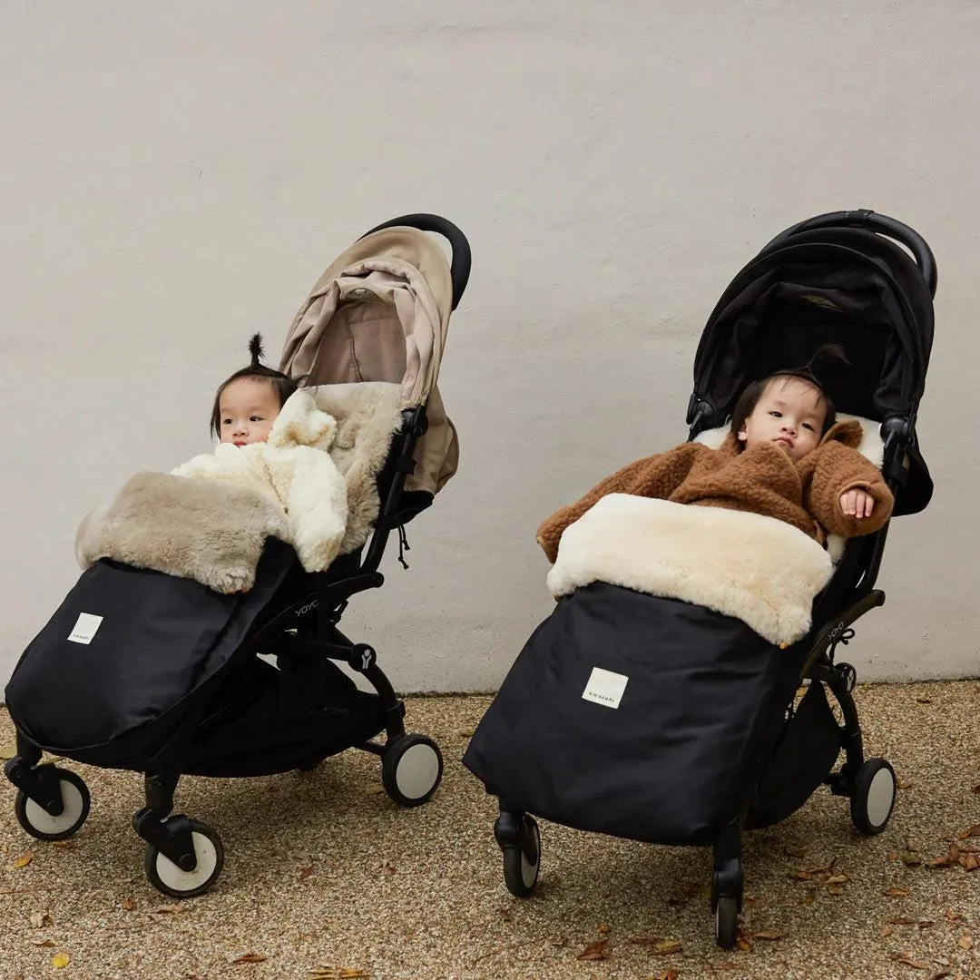 BINIBAMBA Merino Sheepskin Puffmuff - Toast