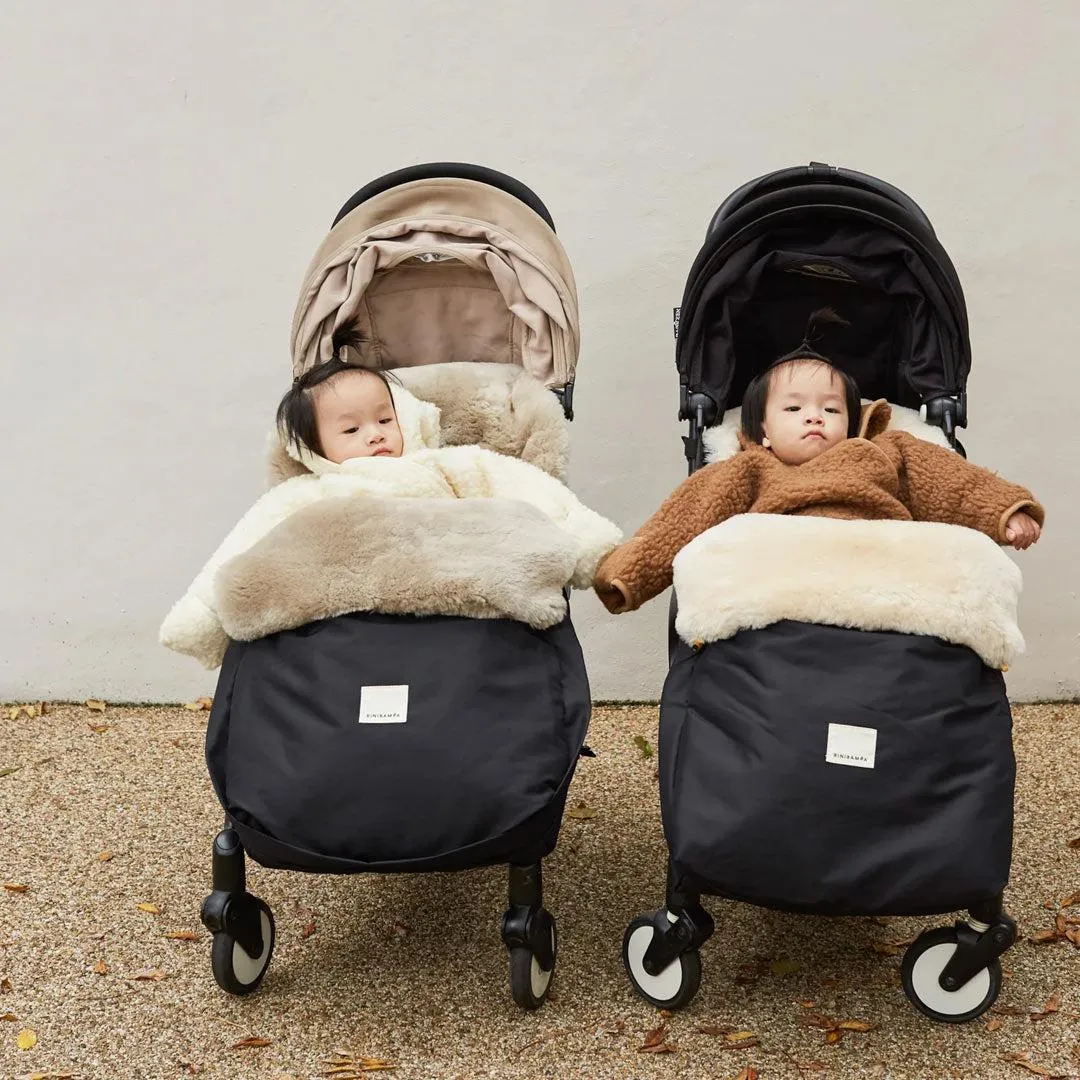 BINIBAMBA Merino Sheepskin Puffmuff - Toast
