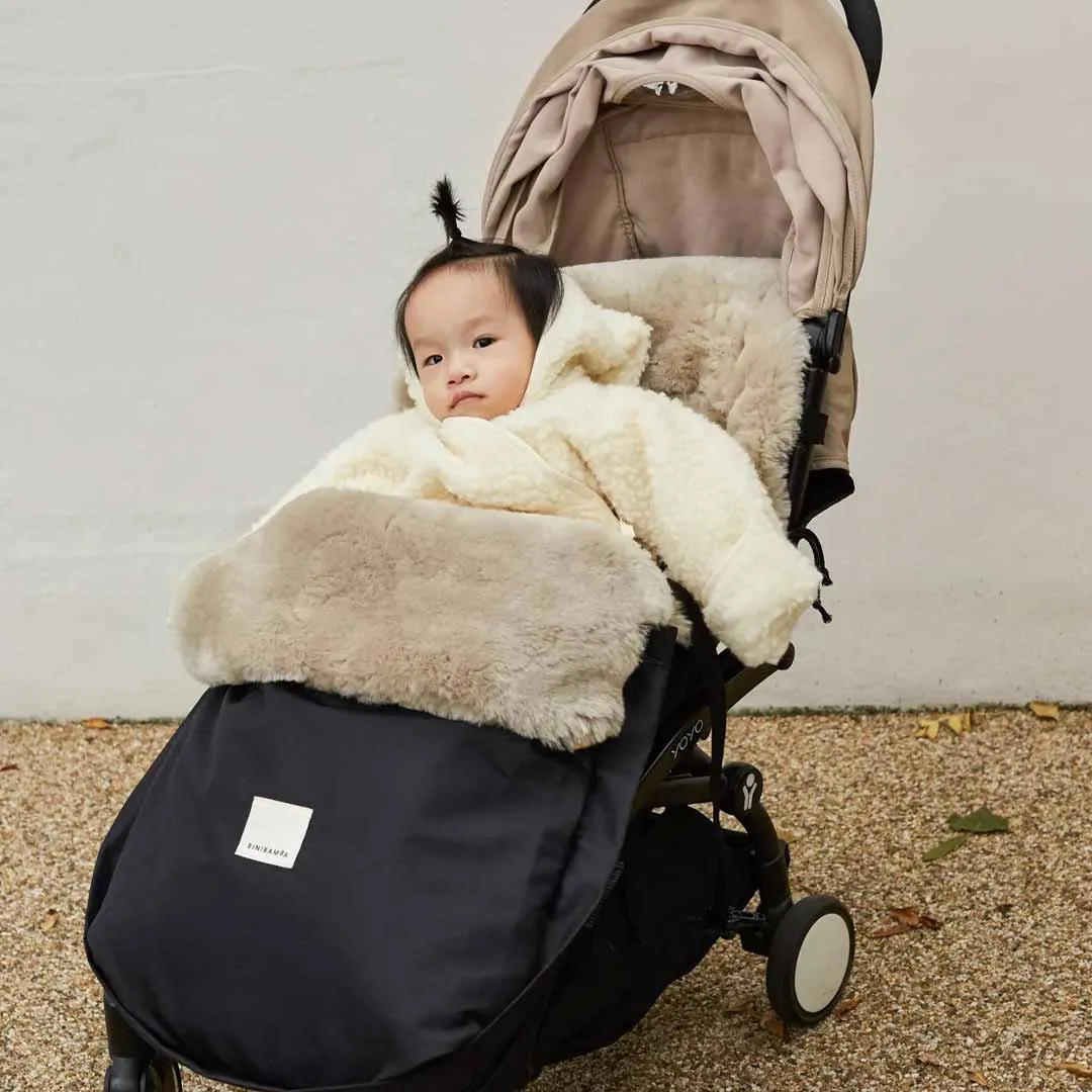 BINIBAMBA Merino Sheepskin Puffmuff - Toast
