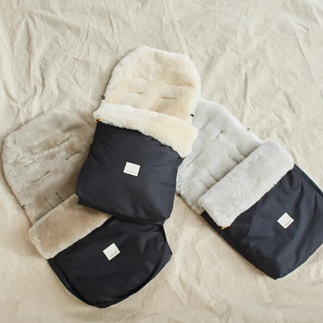 BINIBAMBA Merino Sheepskin Puffmuff - Toast