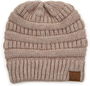 C.C Hatsandscarf CC Exclusives Solid Color Beanie Tail Hat