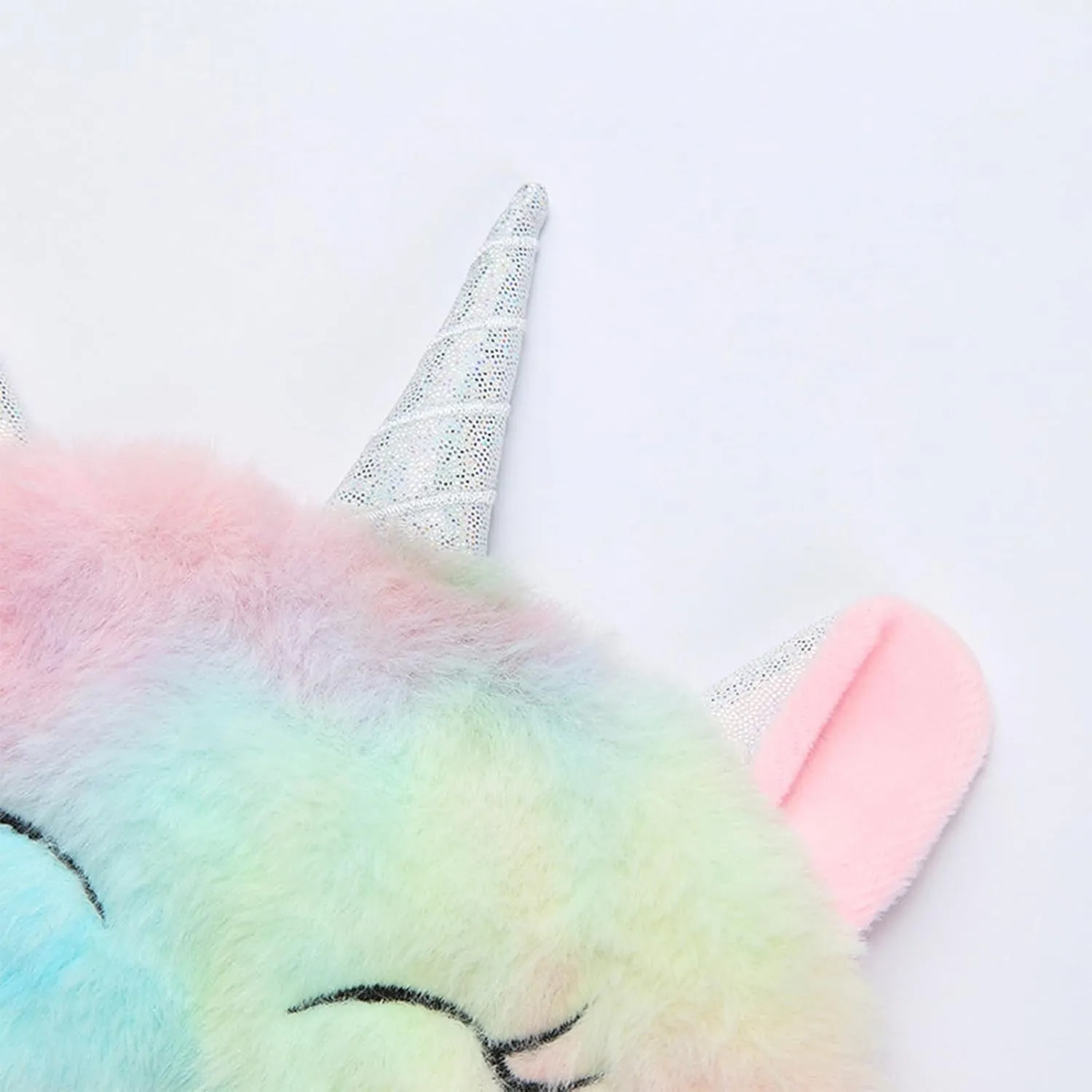 Cute Animal Sleeping Mask Soft Plush Blindfold Cute Rabbit Panda Koala Eye Cover Eyeshade for Kids Teens Girls Women (6Pack Unicorn)