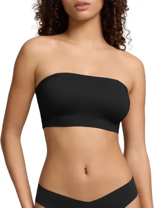 DEANGELMON Strapless Bras for Women Non-Slip Silicone Bandeau Seamless Tube Top Bralette Comfy Non Padded Stretchy Stylish