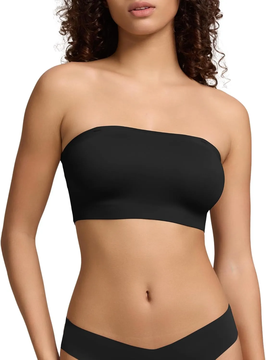 DEANGELMON Strapless Bras for Women Non-Slip Silicone Bandeau Seamless Tube Top Bralette Comfy Non Padded Stretchy Stylish