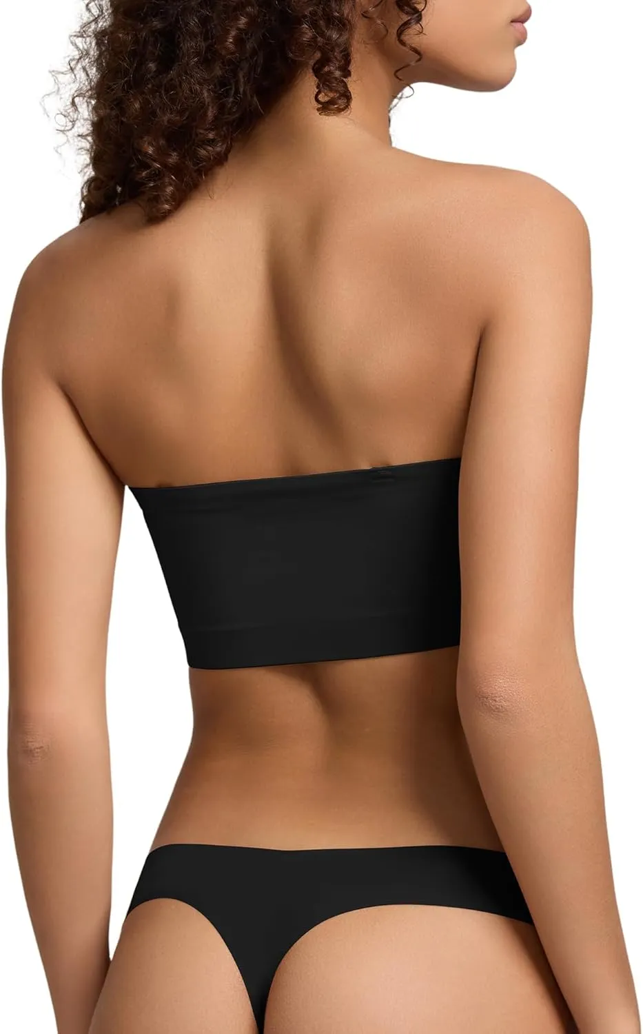 DEANGELMON Strapless Bras for Women Non-Slip Silicone Bandeau Seamless Tube Top Bralette Comfy Non Padded Stretchy Stylish