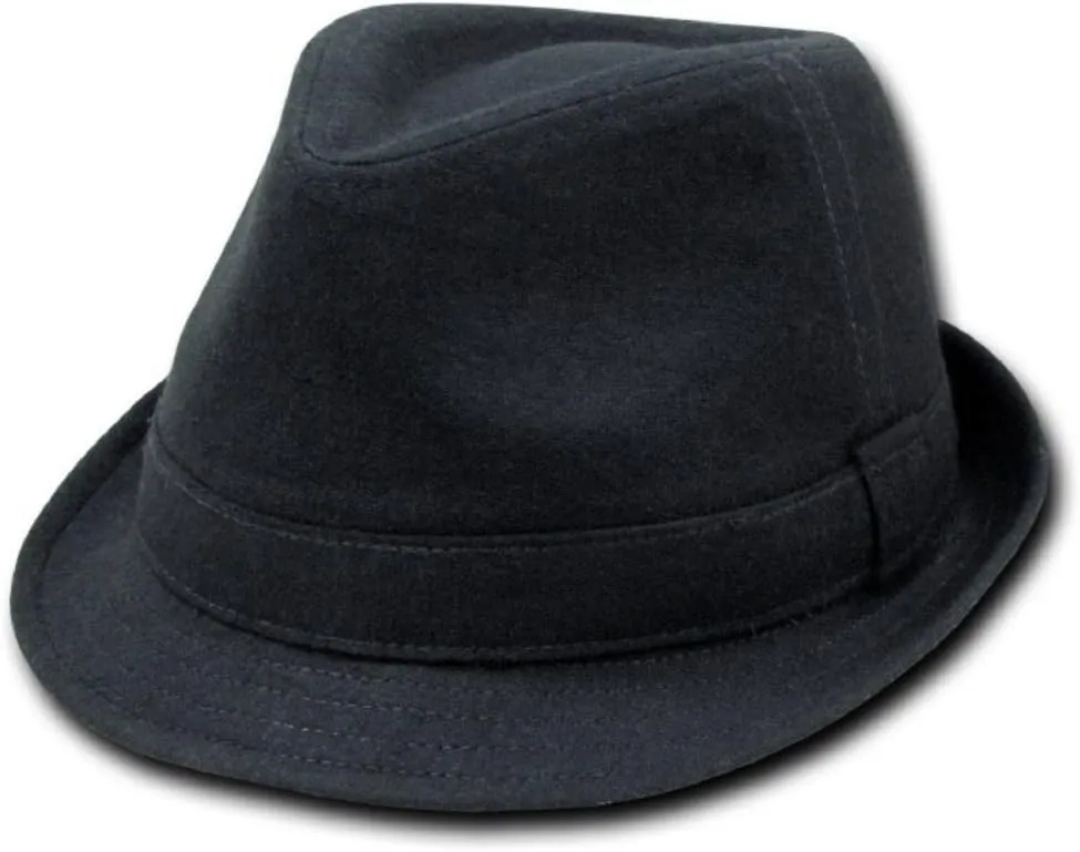 Decky Melton Wool Fedora Hat Black (Large/XL)