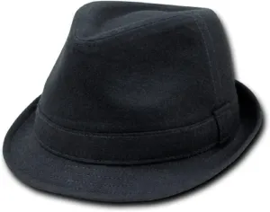 Decky Melton Wool Fedora Hat Black (Large/XL)