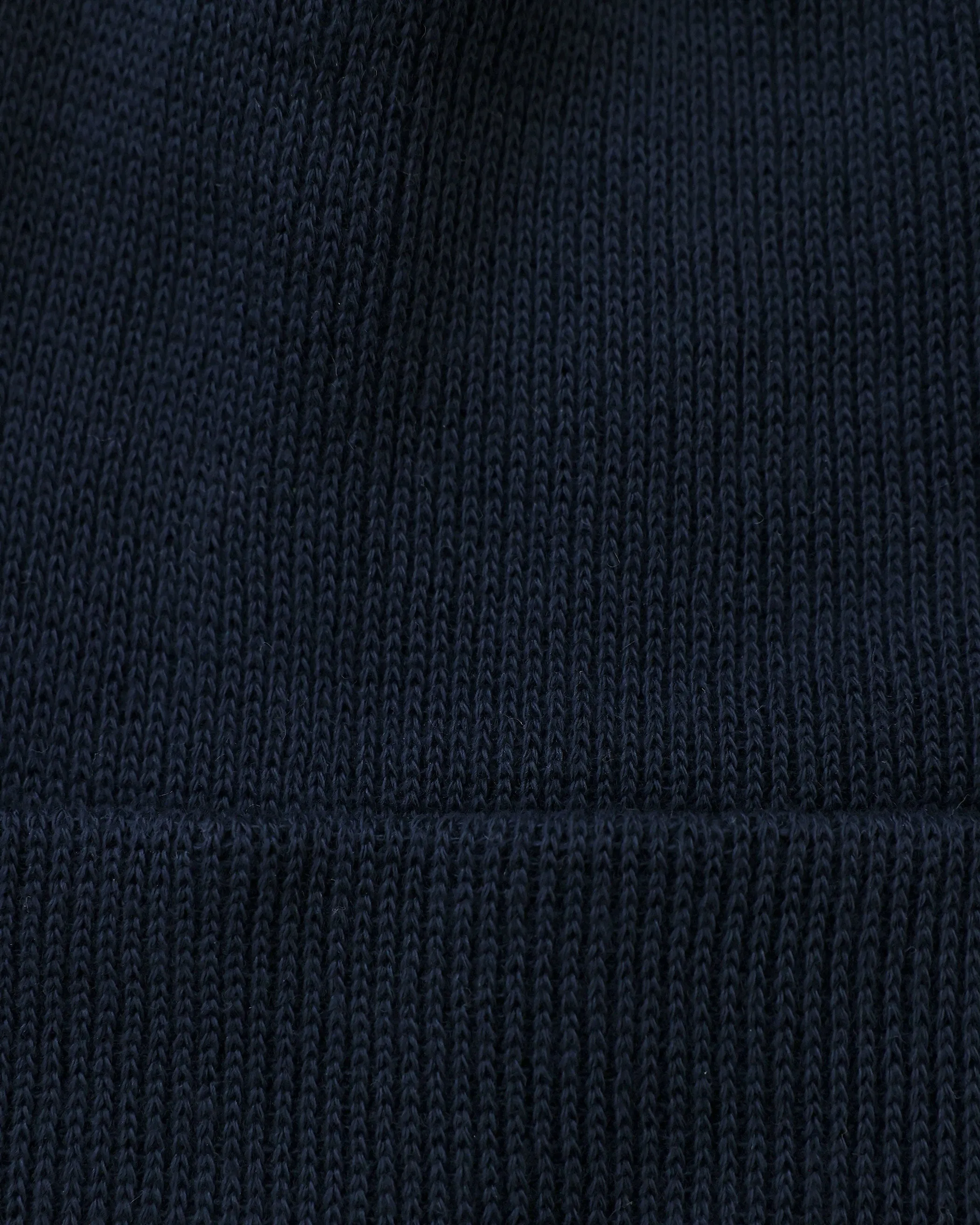 Fine Ribbed Cotton Toque Navy