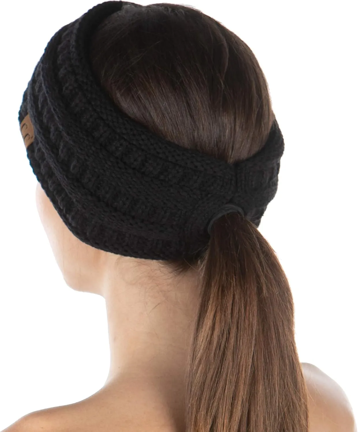 Funky Junque Women's Fleece Lined Cable Knit Headband - Messy Bun Ear Warmer - Solid, Confetti, 4 Tone, Value Packs