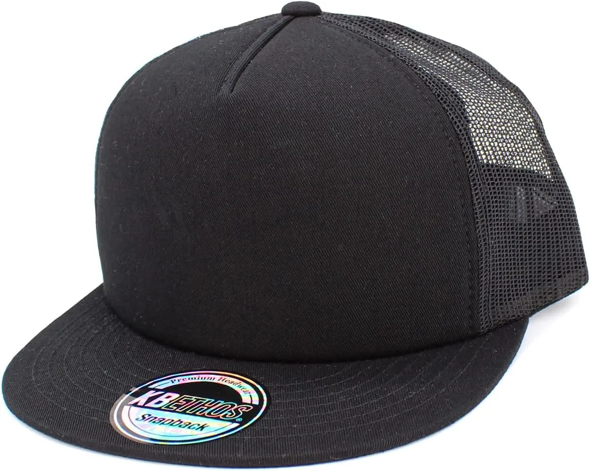 KBETHOS Trucker Foam Front Mesh Cap Classic Cotton Twill Hat with Adjustable Snapback