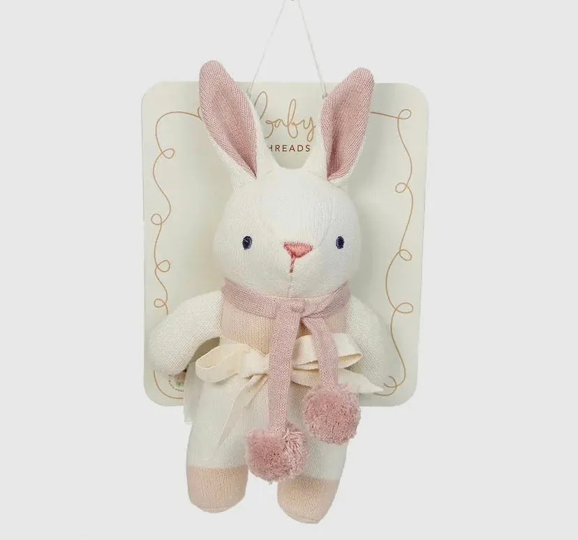 Knitted Baby Bunny Birthday Gift For Baby Newborn Toddler Soft Toy Bunny Cuddly Baby Shower Gift