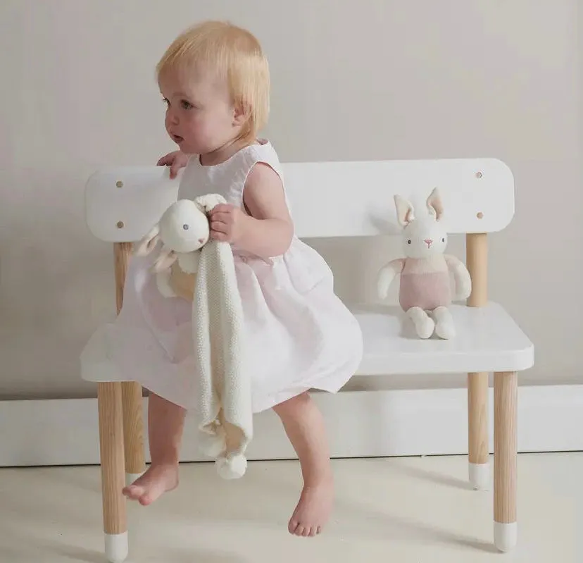 Knitted Baby Bunny Birthday Gift For Baby Newborn Toddler Soft Toy Bunny Cuddly Baby Shower Gift