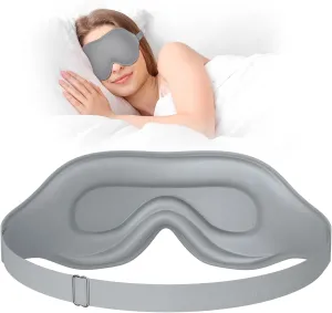 Light Blocking Sleep Mask - Soft Breathable 3D Memory Foam Eye Mask, Adjustable