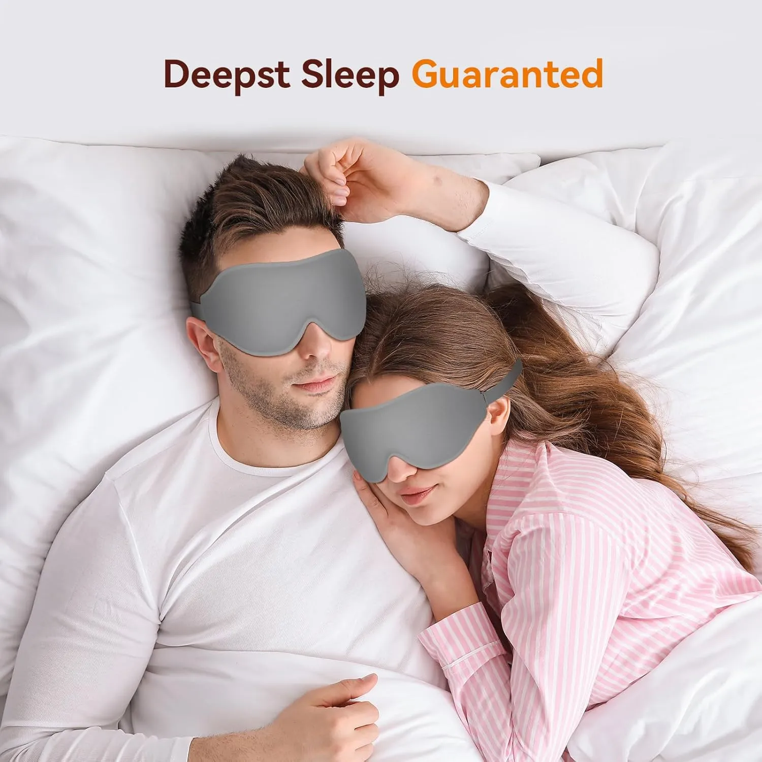 Light Blocking Sleep Mask - Soft Breathable 3D Memory Foam Eye Mask, Adjustable