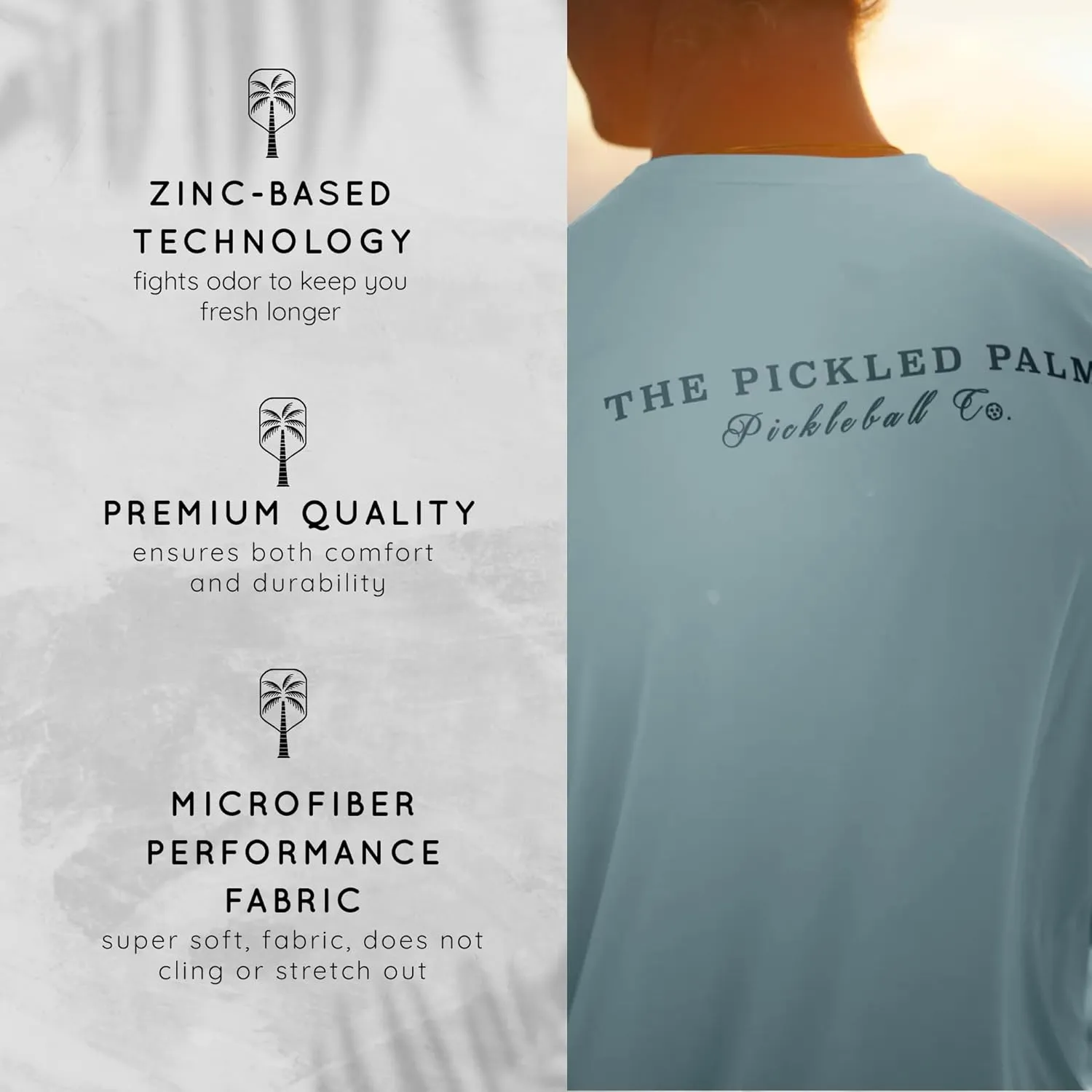 Mens Performance Short Sleeve Pickleball Shirt  Premium UV Protection, Moisture-Wicking, and Odor-Fighting Design