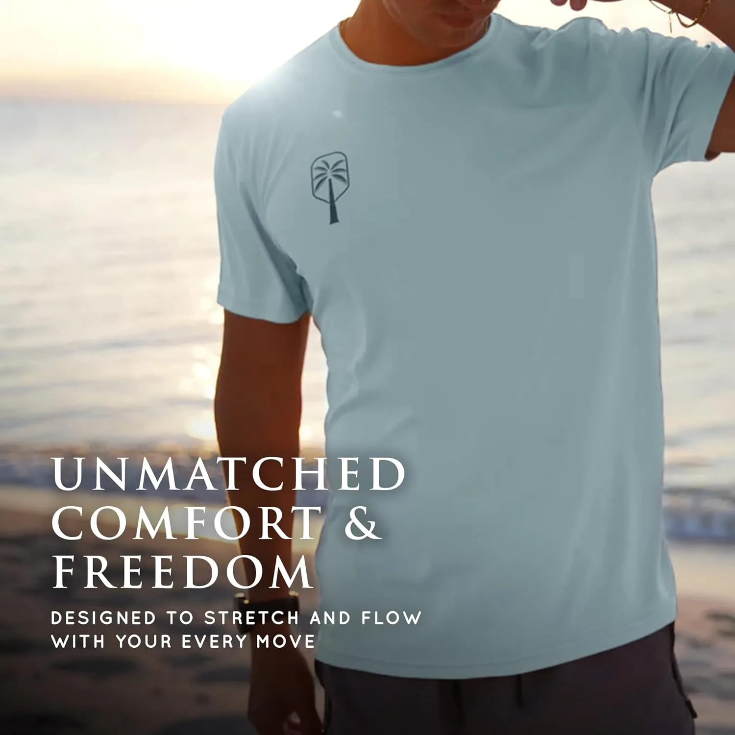 Mens Performance Short Sleeve Pickleball Shirt  Premium UV Protection, Moisture-Wicking, and Odor-Fighting Design