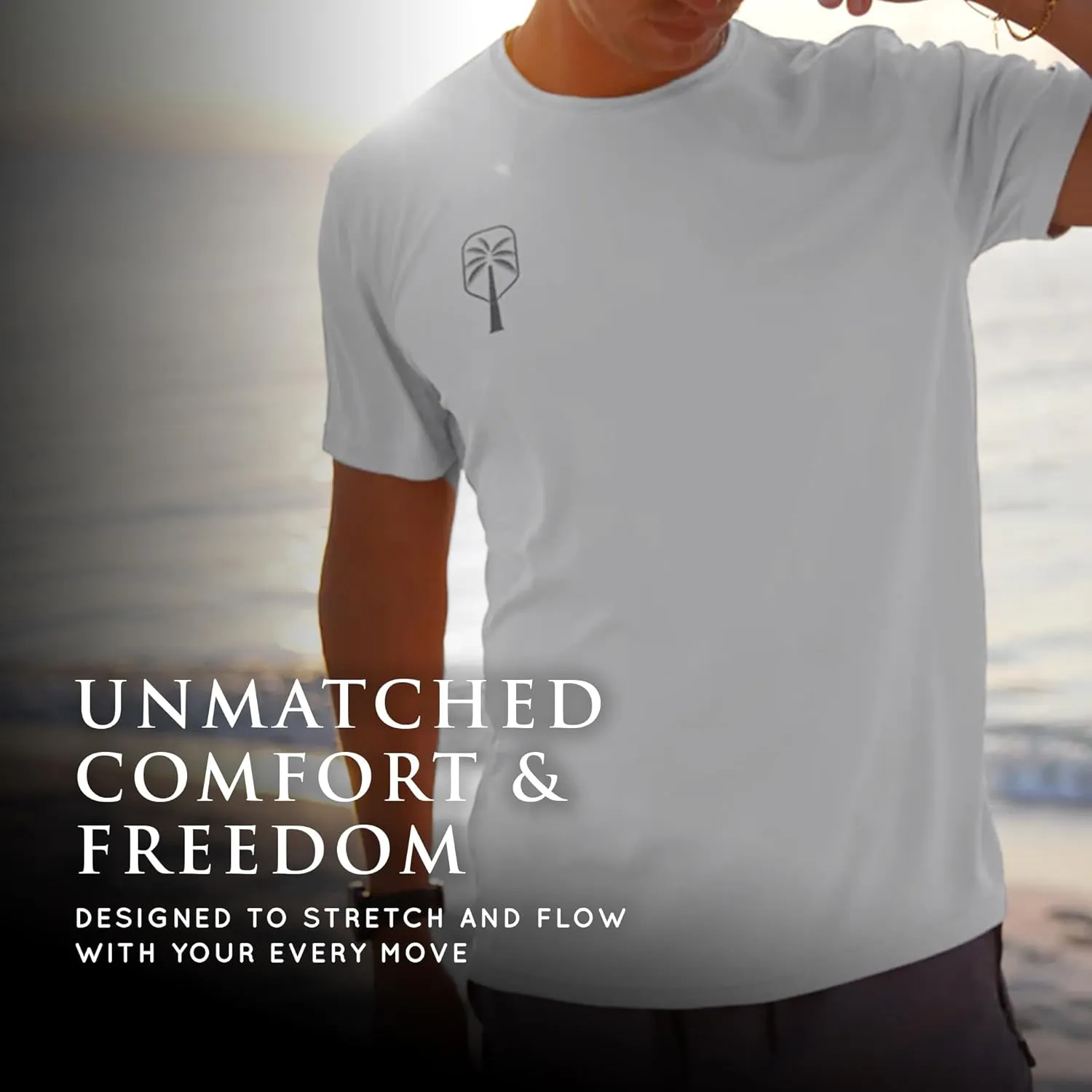Mens Performance Short Sleeve Pickleball Shirt  Premium UV Protection, Moisture-Wicking, and Odor-Fighting Design