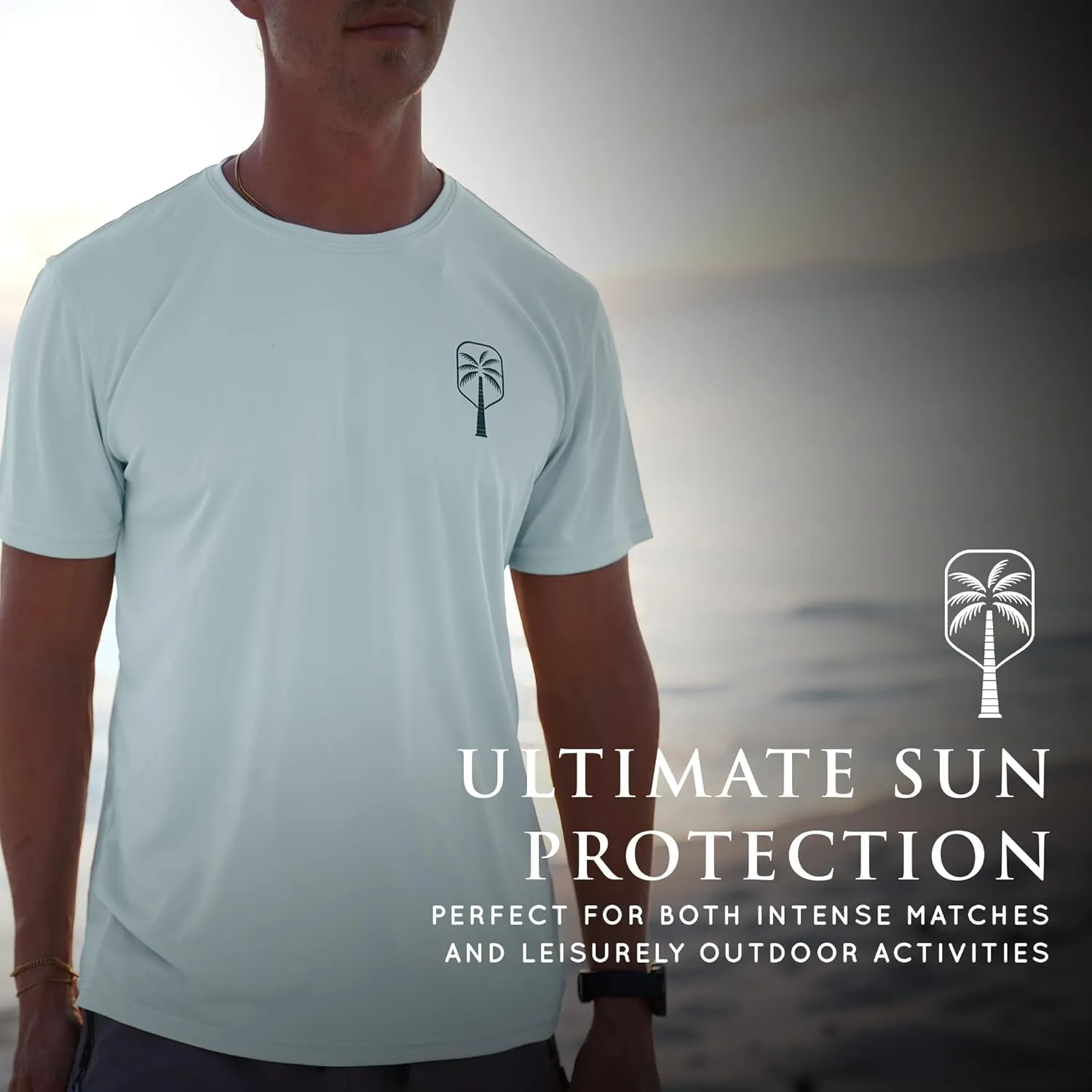 Mens Performance Short Sleeve Pickleball Shirt  Premium UV Protection, Moisture-Wicking, and Odor-Fighting Design