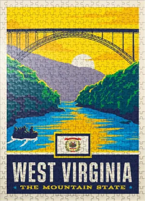 MyPuzzle West Virginia: The Mountain State - Premium 500 Piece Jigsaw Puzzle for Adults