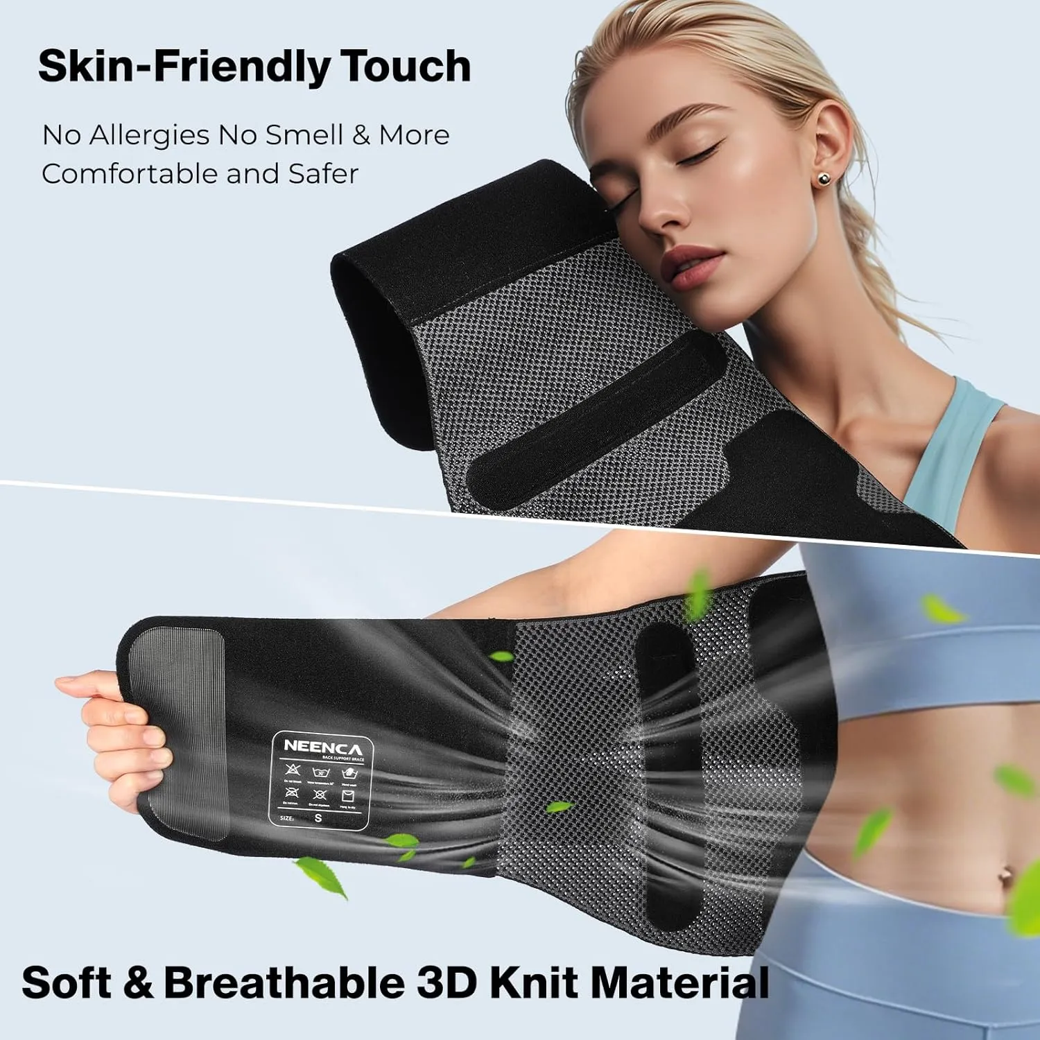 NEENCA Back Brace for Lower Back Pain Relief with Bionic Support System, Adjustable Lumbar Support Belt for Men & Women with Lumbar Pad, Soft Breathable Mesh for Herniated Disc, Sciatica, Scoliosis...