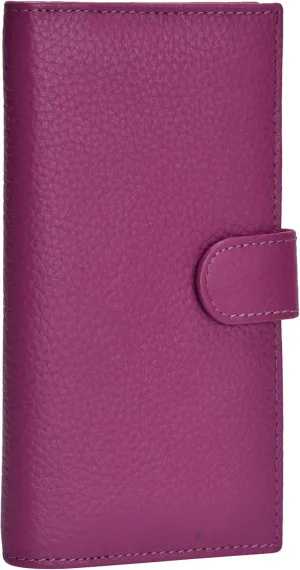 Oak Leathers Leather Checkbook Cover for Men & Women -RFID Slim Wallet Pen Holder Credit Card Gift Duplicate Checks Minimalist Design