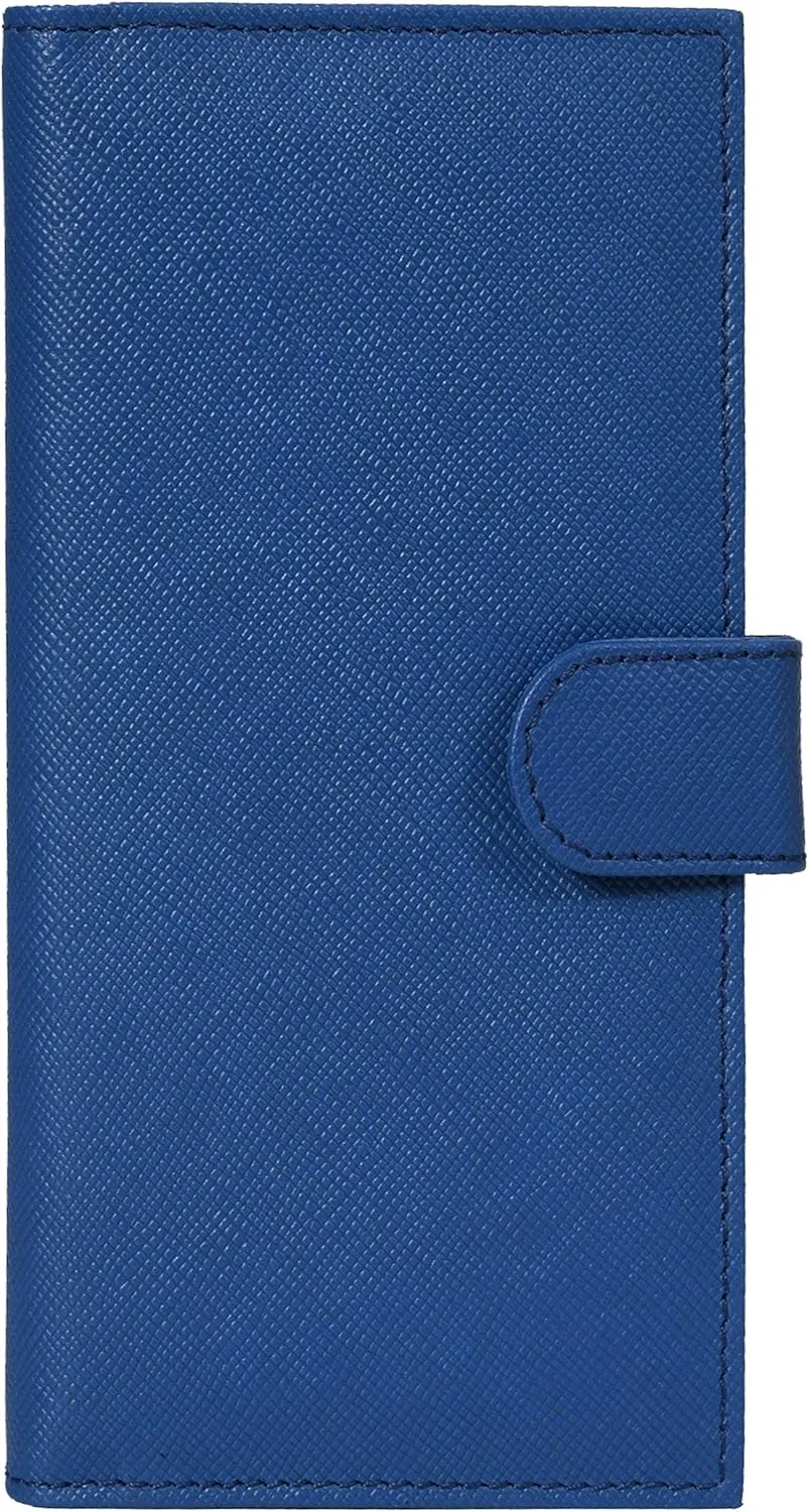 Oak Leathers Leather Checkbook Cover for Men & Women -RFID Slim Wallet Pen Holder Credit Card Gift Duplicate Checks Minimalist Design