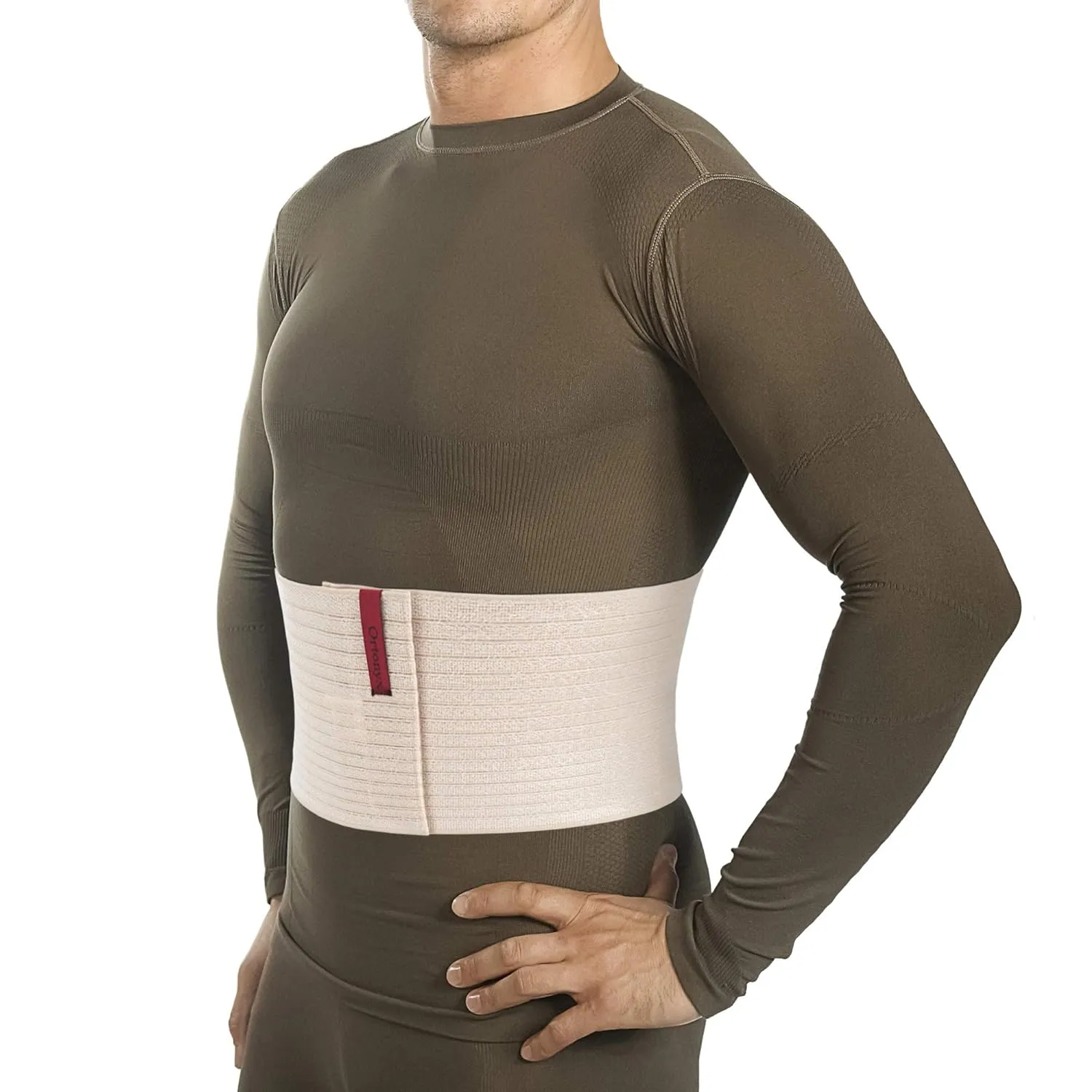 ORTONYX 6.25" Abdominal Binder for Men and Women/Postpartum Post-operative Post-surgery Wrap/Abdomen Navel Umbilical Hernia Support Belt / 524006 Beige L/XXL