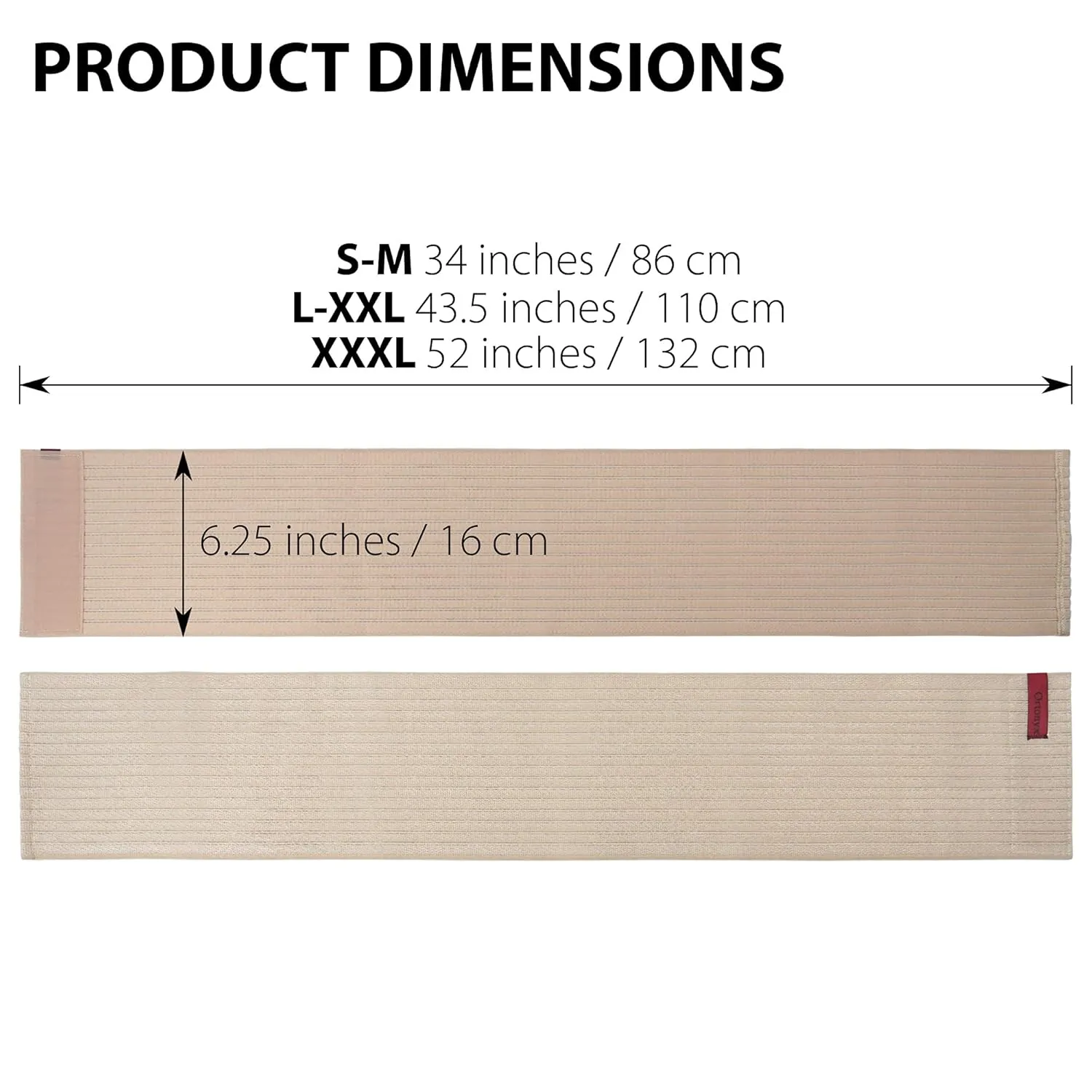 ORTONYX 6.25" Abdominal Binder for Men and Women/Postpartum Post-operative Post-surgery Wrap/Abdomen Navel Umbilical Hernia Support Belt / 524006 Beige L/XXL