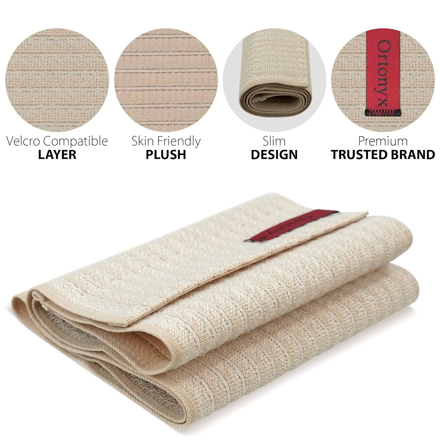 ORTONYX 6.25" Abdominal Binder for Men and Women/Postpartum Post-operative Post-surgery Wrap/Abdomen Navel Umbilical Hernia Support Belt / 524006 Beige L/XXL