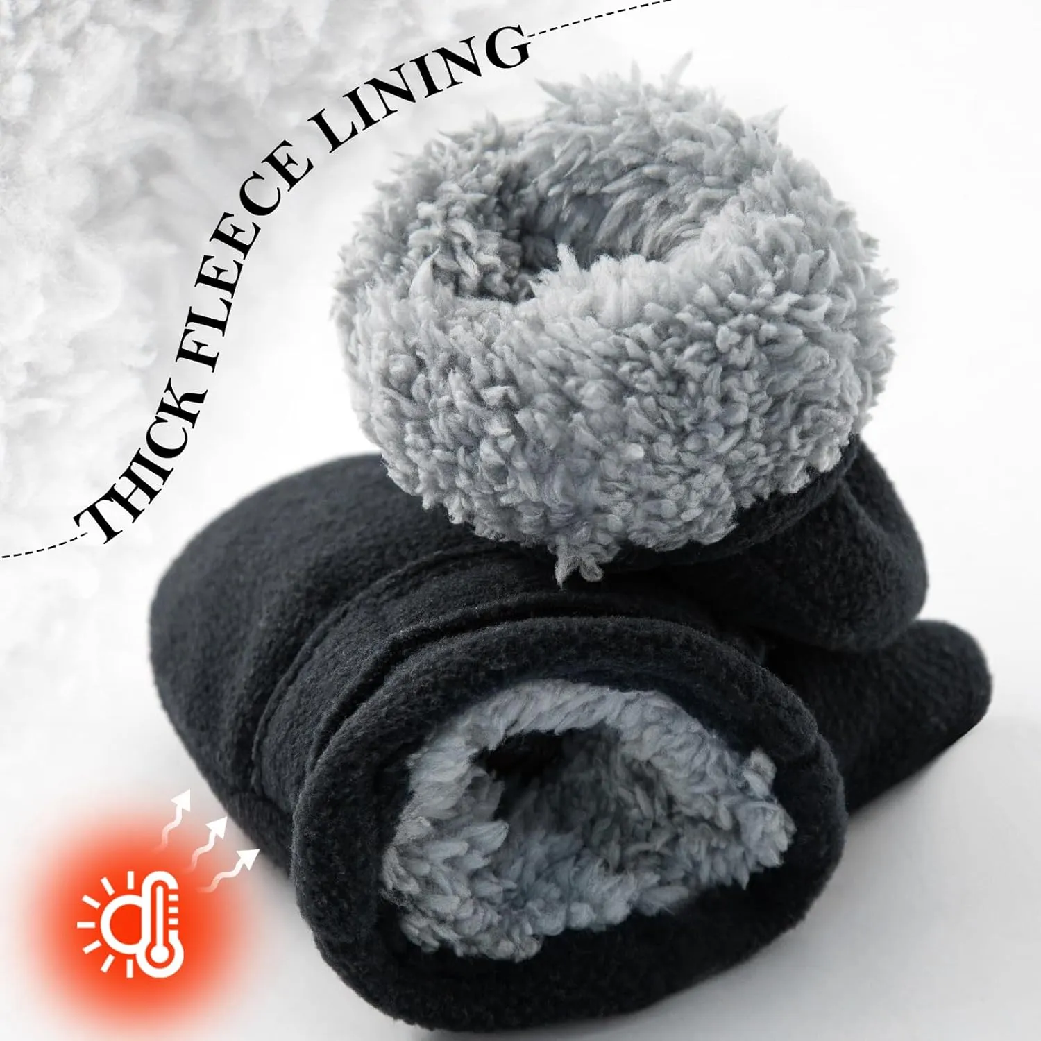 RAOEXI Toddler Infant Winter Mittens Lined with Fleece Easy-on Baby Boy Girls Warm Gloves Outdoor