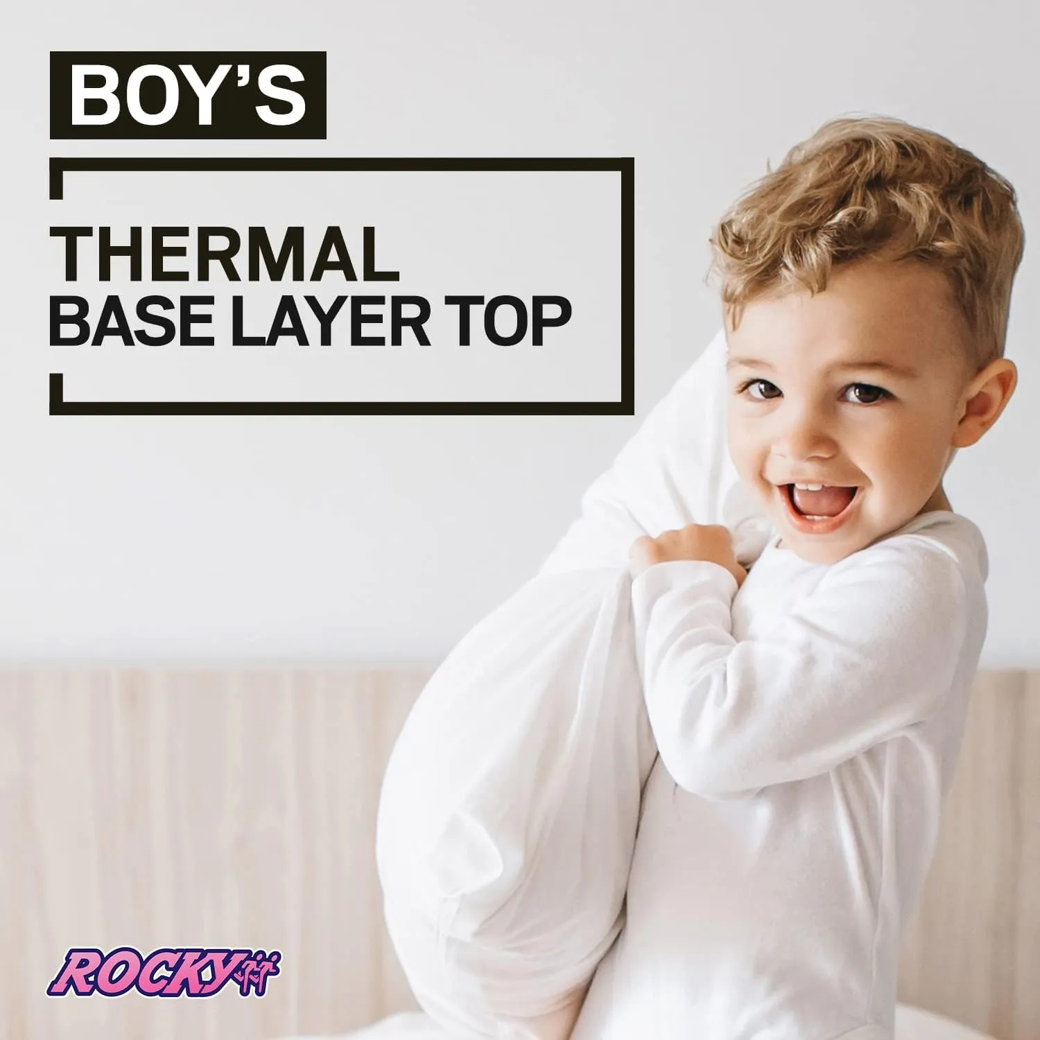 Rocky Boy's Thermal Tops Long Johns Fleece Lined Base Layer Shirt, Insulated for Outdoor Ski Warmth/Extreme Cold Pajamas