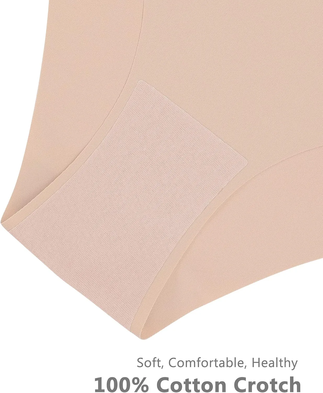 SHARICCA Women Seamless Cheeky Bikini No Show Panties Ladies Invisible Breathable Briefs Soft Stretch Underwear Multi Pack