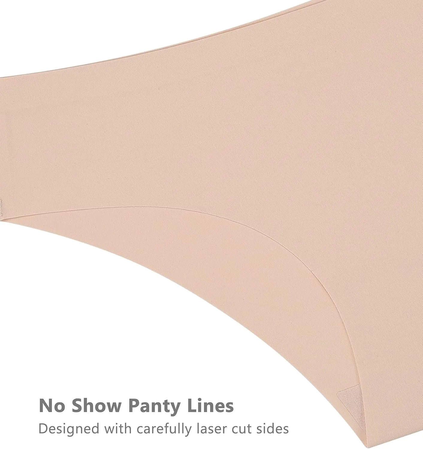 SHARICCA Women Seamless Cheeky Bikini No Show Panties Ladies Invisible Breathable Briefs Soft Stretch Underwear Multi Pack