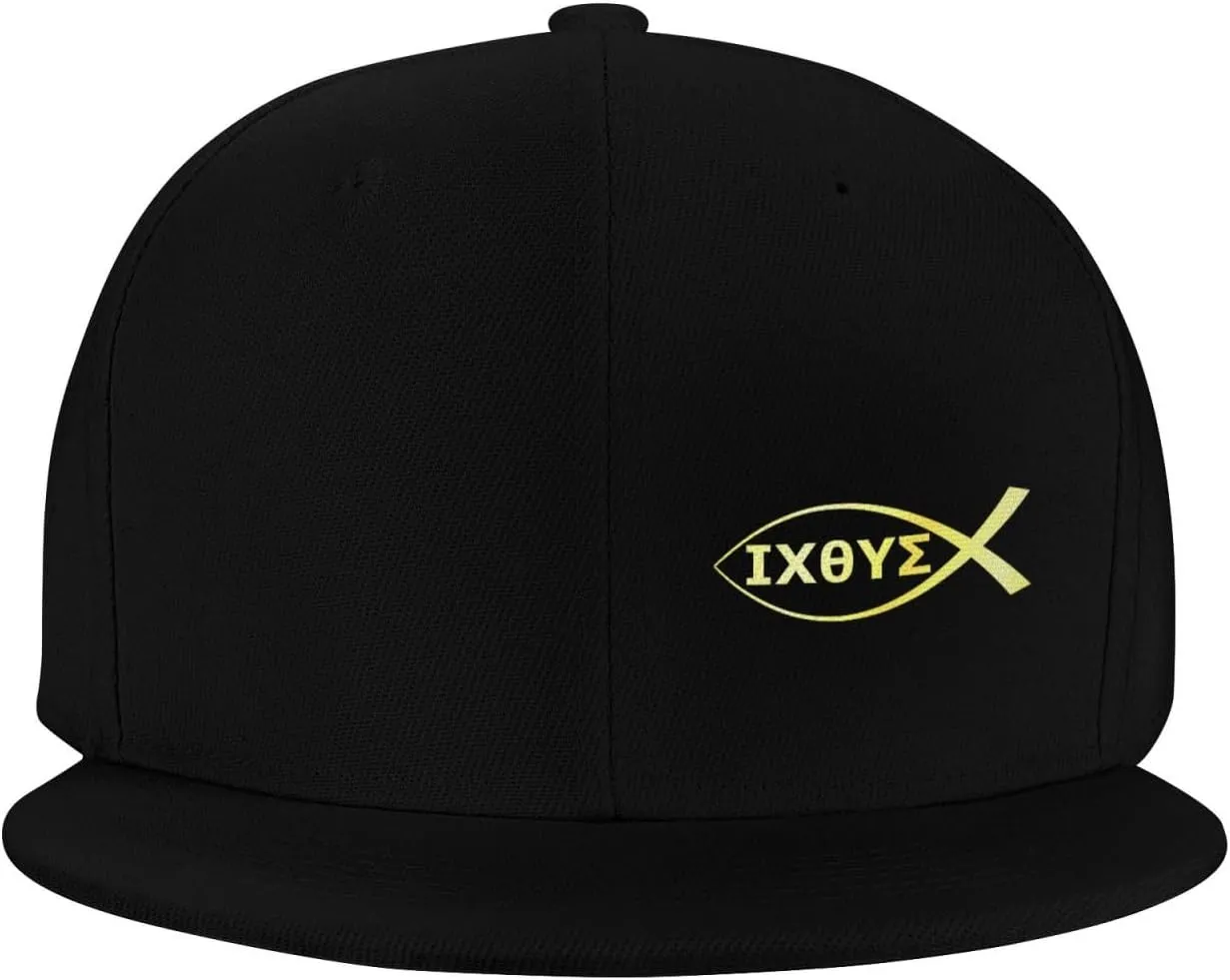 Snapback Hat for Men Women Classic Flat Bill Cap Adjustable Trucker Hat Funny Unisex Hip Hop Cap
