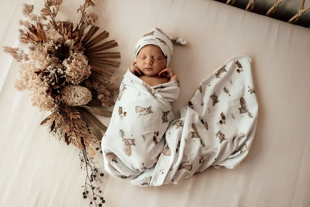 Snuggle Hunny Kids Baby Jersey Wrap & Beanie Set - Fox