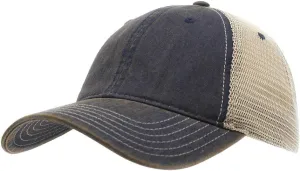 The Vintage Year Washed Cotton Unstructured Soft Mesh Adjustable Trucker Baseball Cap